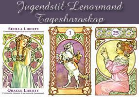 Jugendstil Lenormandkarten Tageskarten und Tageshoroskop kostenlos